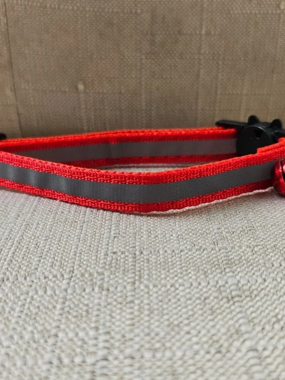 Red Collar for Cats Pet Collar w/ Bell Reflective Neck Collar for Cat Adjustable